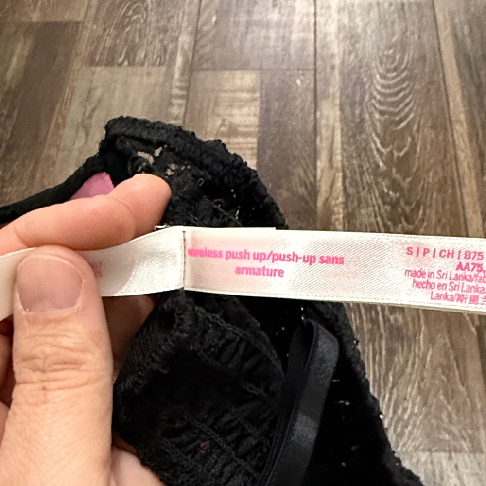 PINK Victoria's Secret Black Lace Longline Bra - Picture 4 of 4